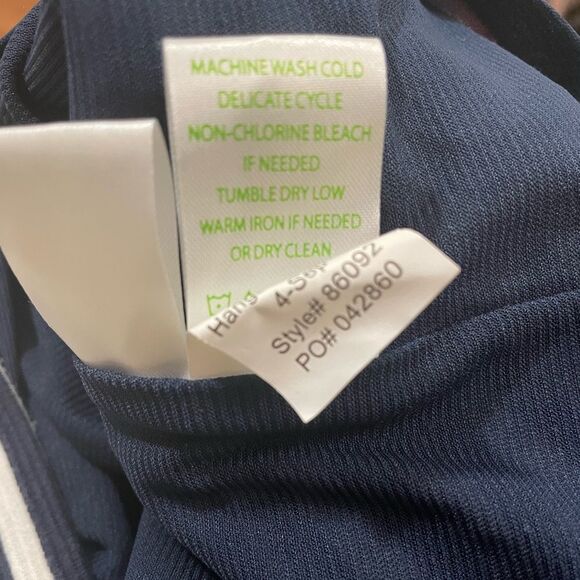 Lilly Pulitzer Janice Striped Navy White Sleeveless Sheath Dress XS - Picture 7 of 7